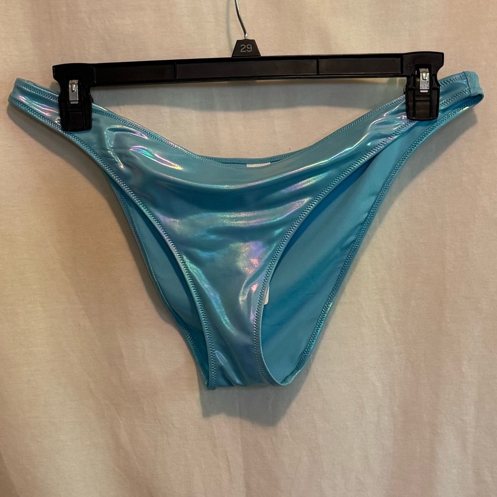 AA-594 Aerie NWT Cheeky Blue Summer Swim Bikini Bottomsā Size XL